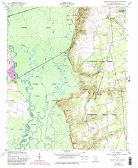 Poinsett State Park 1953 topographic map thumbnail