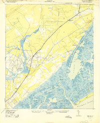 Sewee Bay 1943 topographic map thumbnail