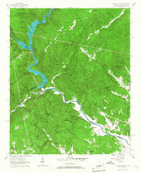 Tugaloo Lake 1957 topographic map thumbnail