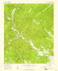 Tugaloo Lake 1957 topographic map thumbnail