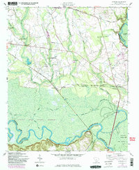 Wateree 1953 topographic map thumbnail