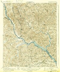 Clarks Hill 1942 topographic map thumbnail