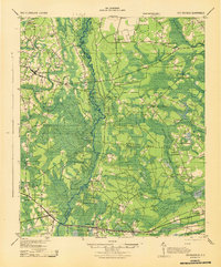 Cottageville 1943 topographic map thumbnail