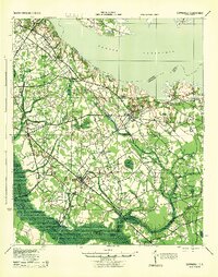 Eutawville 1943 topographic map thumbnail