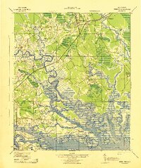 Green Pond 1943 topographic map thumbnail