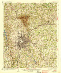 Greenville 1938 topographic map thumbnail