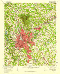 Greenville 1957 topographic map thumbnail