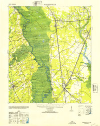 Hardeeville 1953 topographic map thumbnail