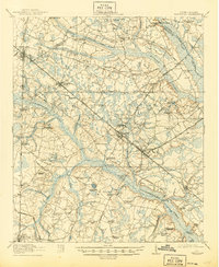 Varnville 1918 topographic map thumbnail