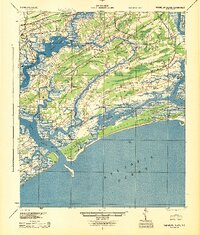 Wadmelaw Island 1944 topographic map thumbnail