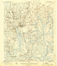 Walterboro 1918 topographic map thumbnail
