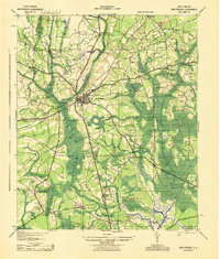 Walterboro 1943 topographic map thumbnail