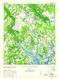 Yemassee 1943 topographic map thumbnail