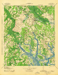 Yemassee 1943 topographic map thumbnail