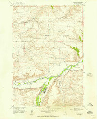 Absarokee 1955 topographic map thumbnail