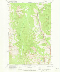 Amphitheatre Mountain 1970 topographic map thumbnail
