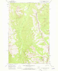 Amphitheatre Mountain 1970 topographic map thumbnail