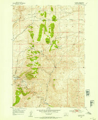 Bannack 1952 topographic map thumbnail