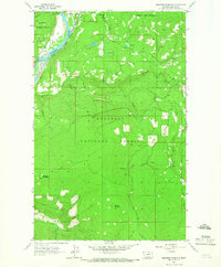 Beartrap Mountain 1963 topographic map thumbnail