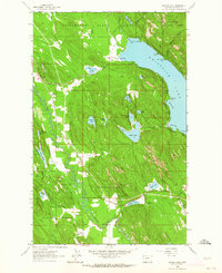 Beaver Lake 1962 topographic map thumbnail