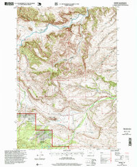 Beehive 1996 topographic map thumbnail