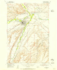 Big Timber 1954 topographic map thumbnail