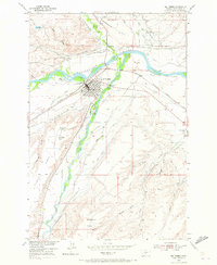 Big Timber 1954 topographic map thumbnail