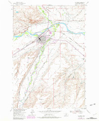 Big Timber 1954 topographic map thumbnail
