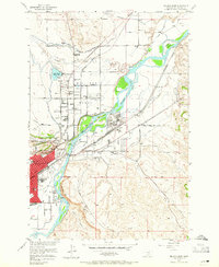 Billings East 1956 topographic map thumbnail