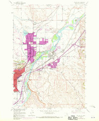 Billings East 1956 topographic map thumbnail