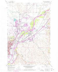 Billings East 1956 topographic map thumbnail