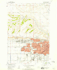 Billings West 1957 topographic map thumbnail
