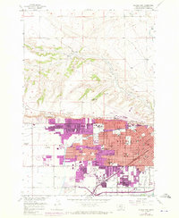 Billings West 1957 topographic map thumbnail