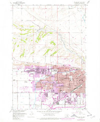 Billings West 1957 topographic map thumbnail