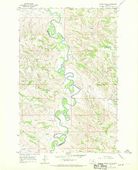 Bridge Coulee 1967 topographic map thumbnail