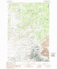 Butte North 1989 topographic map thumbnail