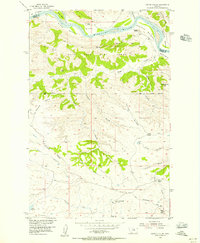 Carter Coulee 1954 topographic map thumbnail