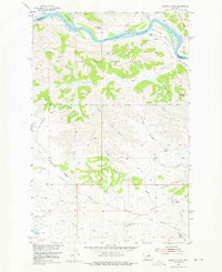 Carter Coulee 1954 topographic map thumbnail