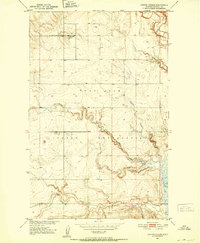 Coyote Coulee 1950 topographic map thumbnail