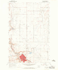 Cut Bank 1966 topographic map thumbnail