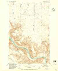 Dark Butte 1954 topographic map thumbnail