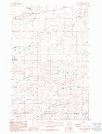 Dupuyer East 1985 topographic map thumbnail