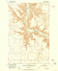 Eagle Buttes 1953 topographic map thumbnail