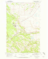 East Glacier Park 1968 topographic map thumbnail