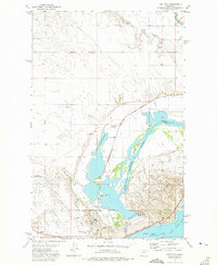 Fort Peck 1972 topographic map thumbnail