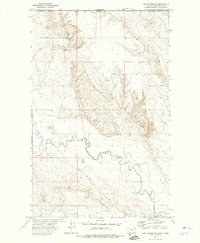 Four Buttes NE 1973 topographic map thumbnail