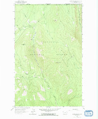 Garver Mountain 1963 topographic map thumbnail