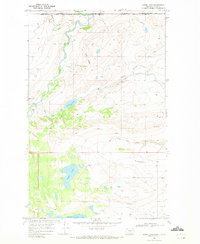 Goose Lake 1968 topographic map thumbnail