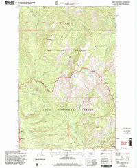 Hahn Creek Pass 1999 topographic map thumbnail
