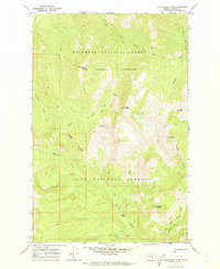 Hahn Creek Pass 1970 topographic map thumbnail